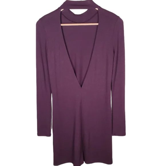 Wilfred Free Aritzia Dress Quite Luxury Minimalist Cut Out Deep Purple S - Picture 4 of 8